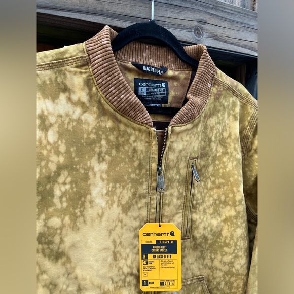 Carhartt Tan Canvas Acid Wash Dyed Jacket - Picture 4 of 7